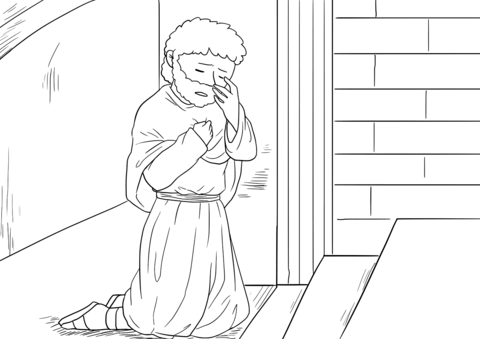 Luke 18 13 Two Prayers Coloring Page